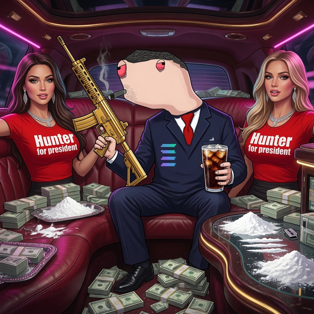 Hunter the Gunner campaigning in his limo